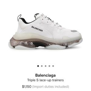 Balenciaga Triple S Lace Up Trainers Size 12 US